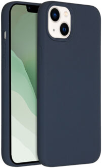 Accezz Liquid Silicone Backcover met MagSafe voor de Apple iPhone 14 Plus - Donkerblauw