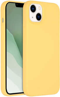 Accezz Liquid Silicone Backcover met MagSafe voor de Apple iPhone 14 Plus - Geel