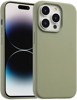 Accezz Liquid Silicone Backcover met MagSafe voor de Apple iPhone 14 Pro - Cooper Green Lichtgroen