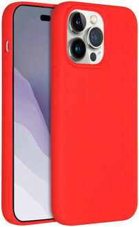 Accezz Liquid Silicone Backcover met MagSafe voor de Apple iPhone 14 Pro Max - Rood