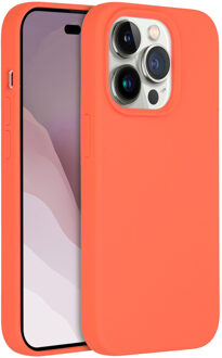 Accezz Liquid Silicone Backcover met MagSafe voor de Apple iPhone 14 Pro - Nectarine Oranje
