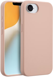 Accezz Liquid Silicone Backcover met MagSafe voor de Apple iPhone 16e - Roze