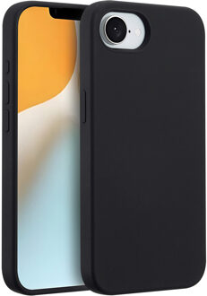 Accezz Liquid Silicone Backcover met MagSafe voor de Apple iPhone 16e - Zwart