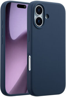 Accezz Liquid Silicone Backcover met MagSafe voor de Apple iPhone 17 - Donkerblauw