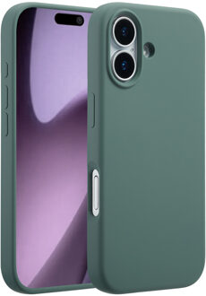 Accezz Liquid Silicone Backcover met MagSafe voor de Apple iPhone 17 - Donkergroen