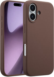 Accezz Liquid Silicone Backcover met MagSafe voor de Apple iPhone 17 - New Tea Brown Bruin