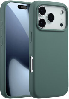 Accezz Liquid Silicone Backcover met MagSafe voor de Apple iPhone 17 Pro - Donkergroen