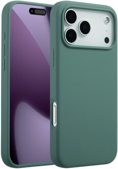 Accezz Liquid Silicone Backcover met MagSafe voor de Apple iPhone 17 Pro Max - Donkergroen