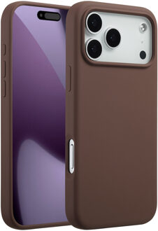 Accezz Liquid Silicone Backcover met MagSafe voor de Apple iPhone 17 Pro Max - New Tea Brown Bruin