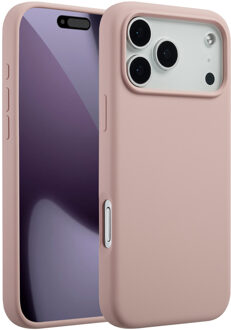 Accezz Liquid Silicone Backcover met MagSafe voor de Apple iPhone 17 Pro Max - Roze