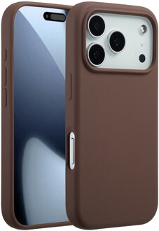 Accezz Liquid Silicone Backcover met MagSafe voor de Apple iPhone 17 Pro - New Tea Brown Bruin
