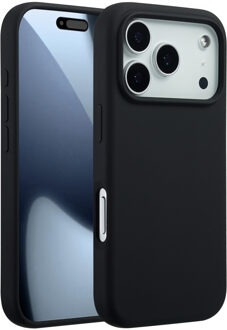 Accezz Liquid Silicone Backcover met MagSafe voor de Apple iPhone 17 Pro - Zwart