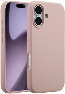 Accezz Liquid Silicone Backcover met MagSafe voor de Apple iPhone 17 - Roze