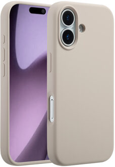 Accezz Liquid Silicone Backcover met MagSafe voor de Apple iPhone 17 - Stone Grijs