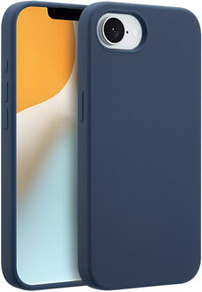 Accezz Liquid Silicone Backcover met MagSafe voor de Apple iPhone 17e / 16e - Donkerblauw