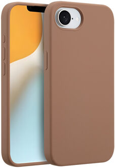 Accezz Liquid Silicone Backcover met MagSafe voor de Apple iPhone 17e / 16e - Lichtbruin