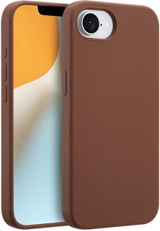 Accezz Liquid Silicone Backcover met MagSafe voor de Apple iPhone 17e / 16e - New Tea Brown Bruin