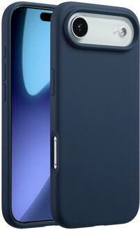 Accezz Liquid Silicone Backcover met MagSafe voor de Apple iPhone Air - Donkerblauw