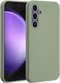 Accezz Liquid Silicone Backcover met MagSafe voor de Samsung Galaxy S23 FE - Cooper Green Lichtgroen