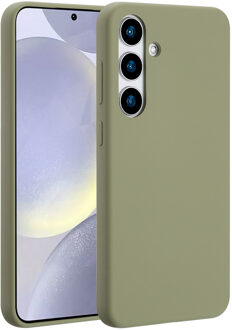 Accezz Liquid Silicone Backcover met MagSafe voor de Samsung Galaxy S24 Plus - Cooper Green Lichtgroen