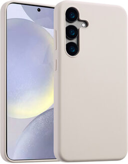 Accezz Liquid Silicone Backcover met MagSafe voor de Samsung Galaxy S24 Plus - Stone Beige