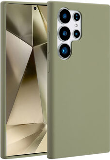 Accezz Liquid Silicone Backcover met MagSafe voor de Samsung Galaxy S24 Ultra - Cooper Green Groen