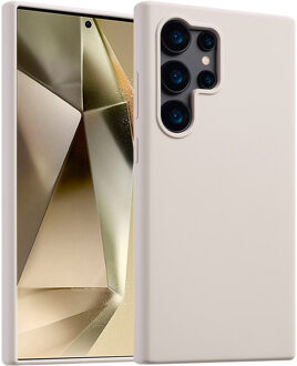 Accezz Liquid Silicone Backcover met MagSafe voor de Samsung Galaxy S24 Ultra - Stone Beige