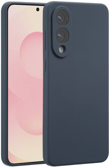 Accezz Liquid Silicone Backcover met MagSafe voor de Samsung Galaxy S25 Edge - Donkerblauw
