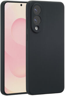 Accezz Liquid Silicone Backcover met MagSafe voor de Samsung Galaxy S25 Edge - Zwart