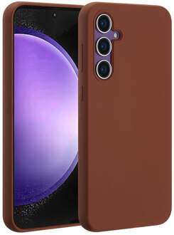 Accezz Liquid Silicone Backcover met MagSafe voor Samsung Galaxy S23 FE Telefoonhoesje Bruin