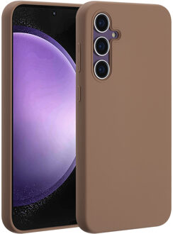 Accezz Liquid Silicone Backcover met MagSafe voor Samsung Galaxy S23 FE Telefoonhoesje Bruin
