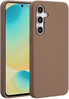 Accezz Liquid Silicone Backcover met MagSafe voor Samsung Galaxy S24 FE Telefoonhoesje Bruin