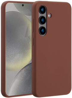 Accezz Liquid Silicone Backcover met MagSafe voor Samsung Galaxy S24 Telefoonhoesje Bruin