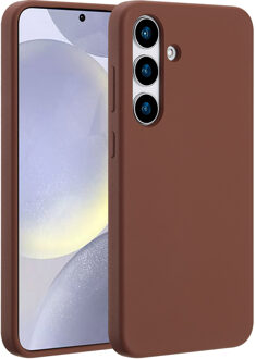 Accezz Liquid Silicone Backcover met MagSafe voor Samsung Galaxy S25 Plus Telefoonhoesje Bruin