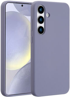 Accezz Liquid Silicone Backcover met MagSafe voor Samsung Galaxy S25 Plus Telefoonhoesje Grijs