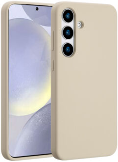 Accezz Liquid Silicone Backcover met MagSafe voor Samsung Galaxy S25 Plus Telefoonhoesje Grijs