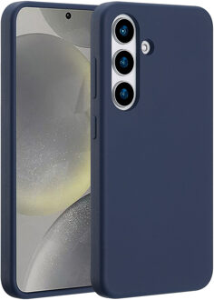 Accezz Liquid Silicone Backcover met MagSafe voor Samsung Galaxy S25 Telefoonhoesje Blauw