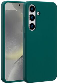 Accezz Liquid Silicone Backcover met MagSafe voor Samsung Galaxy S25 Telefoonhoesje Groen