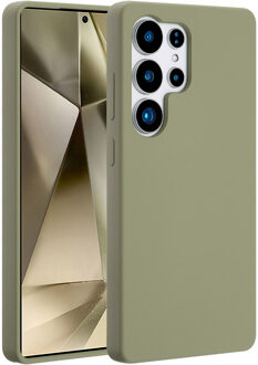 Accezz Liquid Silicone Backcover met MagSafe voor Samsung Galaxy S25 Ultra Telefoonhoesje Groen