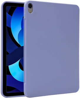 Accezz Liquid Silicone Backcover met penhouder iPad Air 5 (2022) / Air 4 (2020) Tablethoesje Paars
