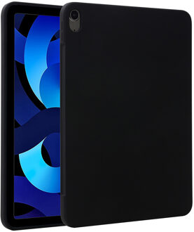 Accezz Liquid Silicone Backcover met penhouder iPad Air 5 (2022) / Air 4 (2020) Tablethoesje Zwart