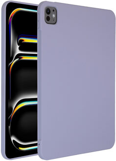 Accezz Liquid Silicone Backcover met penhouder voor de Apple iPad Pro 11 (2025) M5 / (2024) M4 - Lila