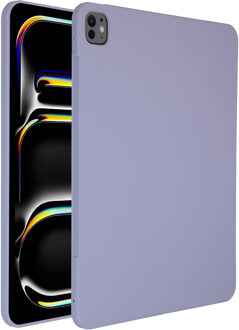 Accezz Liquid Silicone Backcover met penhouder voor de Apple iPad Pro 13 (2025) M5 / (2024) M4 - Lila