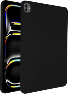 Accezz Liquid Silicone Backcover met penhouder voor de Apple iPad Pro 13 (2025) M5 / (2024) M4 - Zwart
