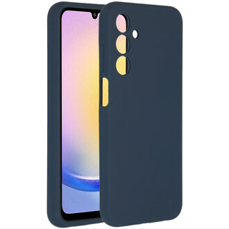 Accezz Liquid Silicone Backcover Samsung Galaxy A25 Telefoonhoesje Blauw