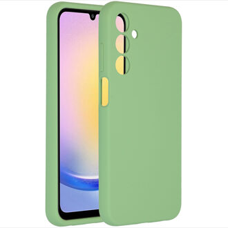 Accezz Liquid Silicone Backcover Samsung Galaxy A25 Telefoonhoesje Groen