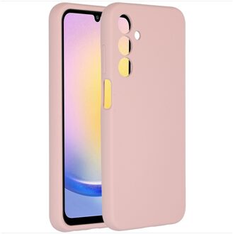 Accezz Liquid Silicone Backcover Samsung Galaxy A25 Telefoonhoesje Roze