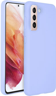 Accezz Liquid Silicone Backcover Samsung Galaxy S21 Telefoonhoesje Paars