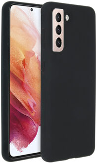 Accezz Liquid Silicone Backcover Samsung Galaxy S21 Telefoonhoesje Zwart