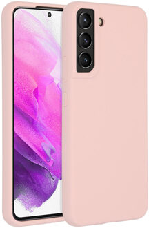 Accezz Liquid Silicone Backcover Samsung Galaxy S22 Plus Telefoonhoesje Roze